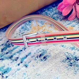 90’s Jelly Belt w/Colorful Stripes